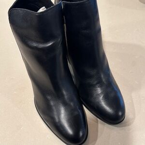 Born Black Leather Ankle Booties